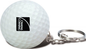 Promotional Key Chains: Golf Ball Stress Ball Keychains